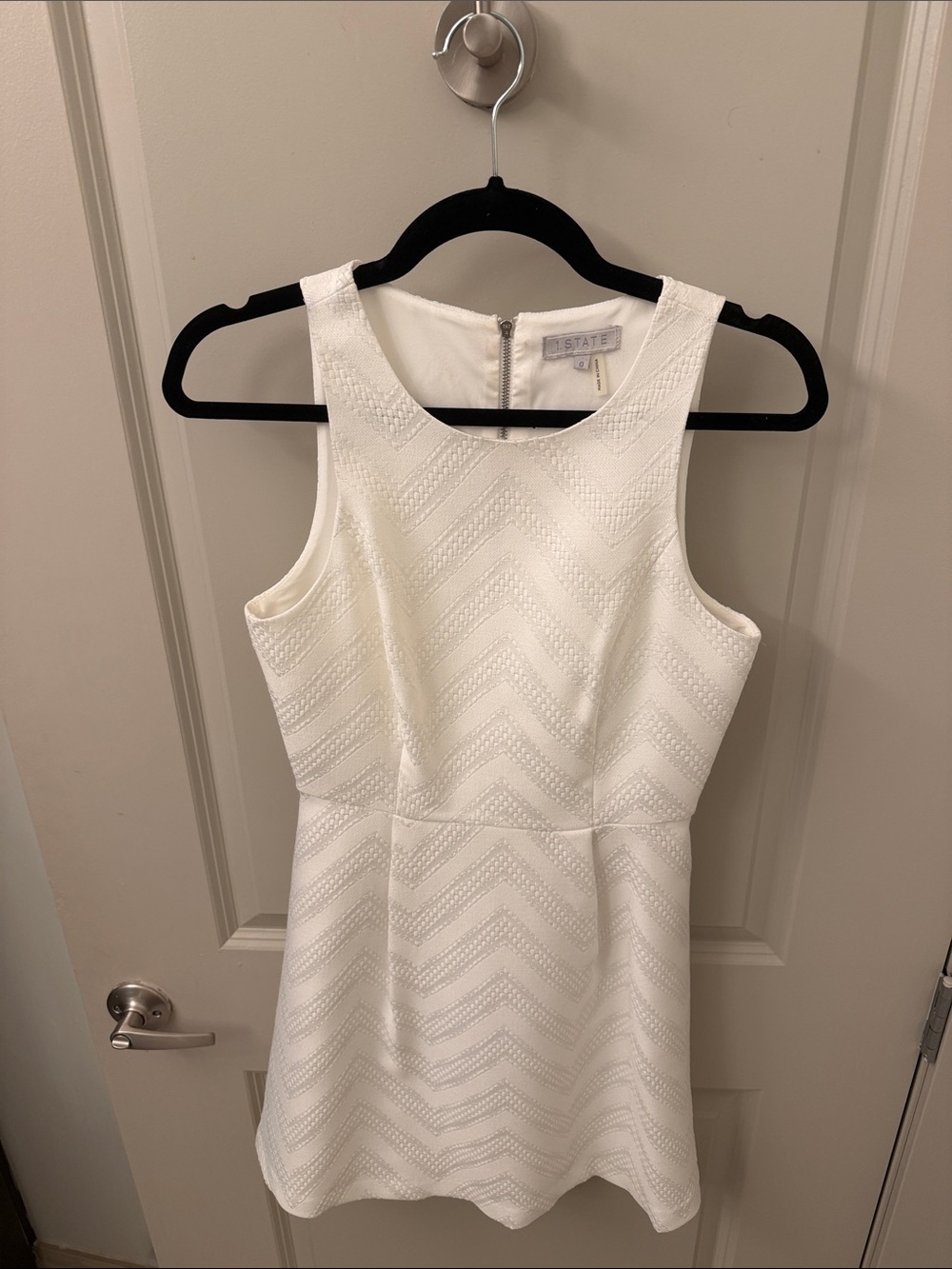 Worn once ! STATE White Textured Mini Dress